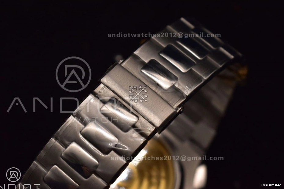 Mod SS Nautilus PPF Stk Wht Chrono Cozy A7750 5980 SS Date 435 0306